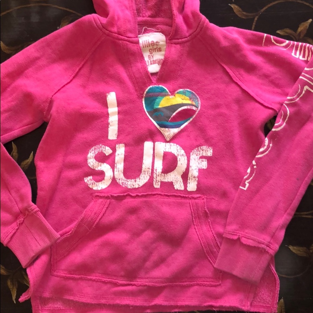 Billie Girls by Billabong  I 💜 Surf hoodie sz M